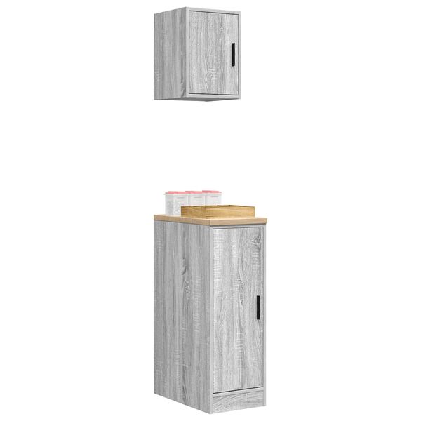 vidaXL Garagekasten 2 st bewerkt hout sonoma grijs