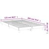 vidaXL Bedframe zonder matras hout gerookt eikenkleurig 120x200 cm