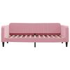 vidaXL Slaapbank met onderschuifbed 90x200 cm fluweel roze