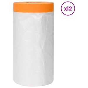 vidaXL Stofblad met Plakband 12 st Doorzichtig 110 x 3300 cm HDPE