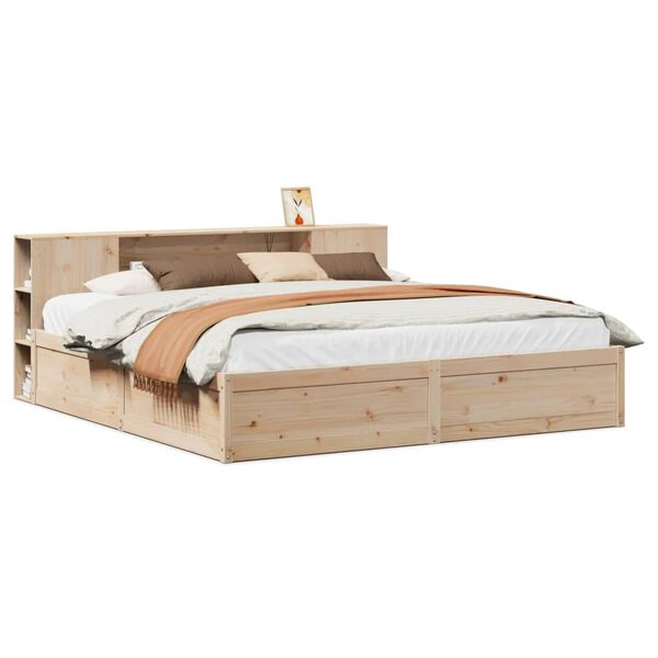 vidaXL Bedframe zonder matras massief grenenhout 200x200 cm