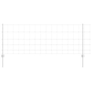 vidaXL Hek met Paal Zilver 0,8 x 25 m Staal