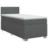 vidaXL Boxspringbed met matras Donkergrijs 90 x 190 cm Stof
