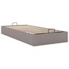 vidaXL Bedframe zonder matras 90x190 cm stof taupe
