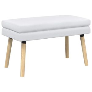 vidaXL Dubbel Laagige Bank Wit 80 x 40 x 47 cm Stof