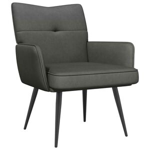 vidaXL Fauteuil Donkergrijs Corduroystof