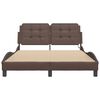 vidaXL Bedframe met LED zonder matras "Zadar" bruin 140x190 cm