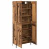 vidaXL Hoge kast 2 pcs Oud Hout Bewerkt hout