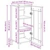 vidaXL Dressoir Olden Artisan Eiken 34,5 x 34 x 90 cm