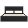 vidaXL Bedframe met matras Zwart 180 x 200 cm Massief grenenhout