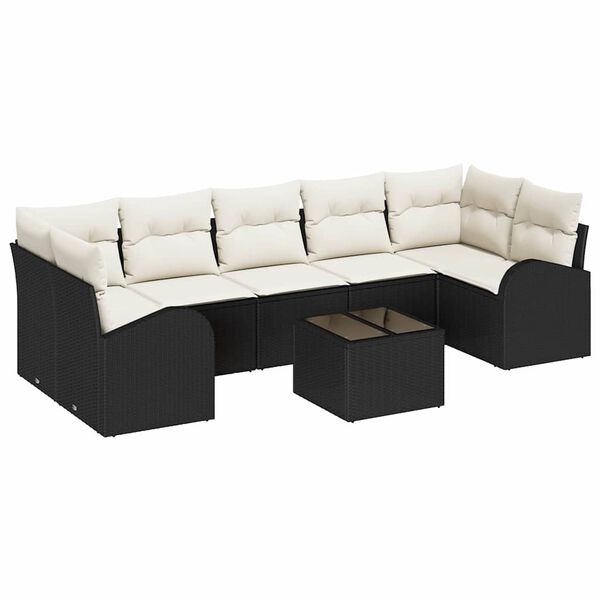 vidaXL Tuin Sofa Set Zwart 55 x 55 x 37 cm poly rattan