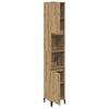 vidaXL Badkamerkast 30x30x190 cm bewerkt hout artisanaal eikenkleurig
