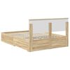 vidaXL Bedframe met hoofdeinde Sonoma Eiken 140 x 190 cm Bewerkt hout