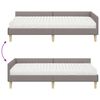 vidaXL Hoekbedframe met Matras met matras 2 pcs Taupe Stof