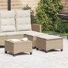 vidaXL Tuinkrukken met kussens 2 st 55x55x36 cm poly rattan beige
