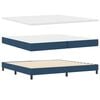 vidaXL Boxspring bed met matras met LED Blauw 200 x 200 cm Stof
