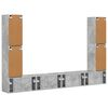 vidaXL Tv-meubelset 8 pcs Beton Grijs Bewerkt hout