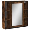 vidaXL Badkamerspiegelkast 60x16x60 cm bewerkt hout gerookt eikenkleur