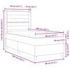 vidaXL Boxspring bed met matras met hoofdeinde Zwart 80 x 200 cm Stof