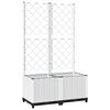 vidaXL Plantenbak met latwerk 80x40x136 cm polypropeen wit