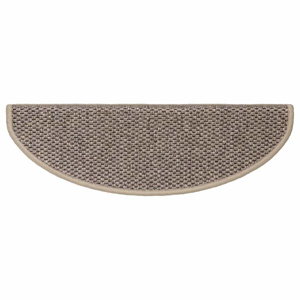 vidaXL Trapmatten zelfklevend 15 st sisal-look 65x21x4 cm donkerbeige