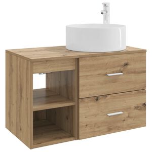 vidaXL Badkamermeubelset 2 pcs Artisanaal eiken Bewerkt hout
