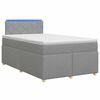 vidaXL Boxspringbed met matras Lichtgrijs 120 x 200 cm Stof