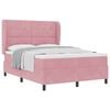 vidaXL Boxspringbed met hoofdeinde Roze 190 x 140 cm Fluweel