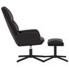 vidaXL Relaxstoel met voetenbank kunstleer zwart