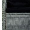 vidaXL Tuinstoelen 2 st met kussens poly rattan lichtgrijs