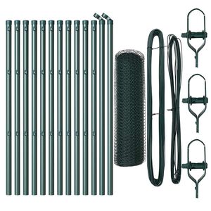 vidaXL Grond Fix Gelast Draadhek 25 x 0,5 m (B x H) PVC-Coated Staal