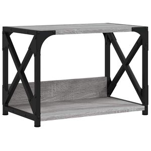 vidaXL Printerstandaard 44x26x31,5 cm bewerkt hout grijs sonoma eiken