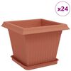 vidaXL Plantenpotten 24 st Baksteenrood Kunststof