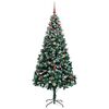 vidaXL Kunstkerstboom Groen 240 cm PVC en Staal en Kunststof