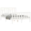 vidaXL Bedframe zonder matras massief grenenhout wit 120x200 cm