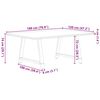 vidaXL Eettafel rechthoekig 180x120x74 cm massief eikenhout lichtbruin