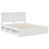 vidaXL Bedframe met hoofdeinde Wit 160 x 200 cm Massief grenenhout
