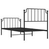 vidaXL Bedframe met hoofd- en voeteneinde&nbsp;metaal zwart 90x200 cm