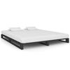 vidaXL Bedframe pallet massief grenenhout grijs 180x200 cm
