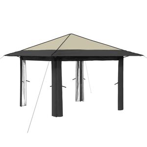 vidaXL Gazebo zonder Zijwand Cr&egrave;me en Antraciet