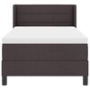 vidaXL Boxspringbed met matras Donkerbruin 190 x 90 cm Polyester
