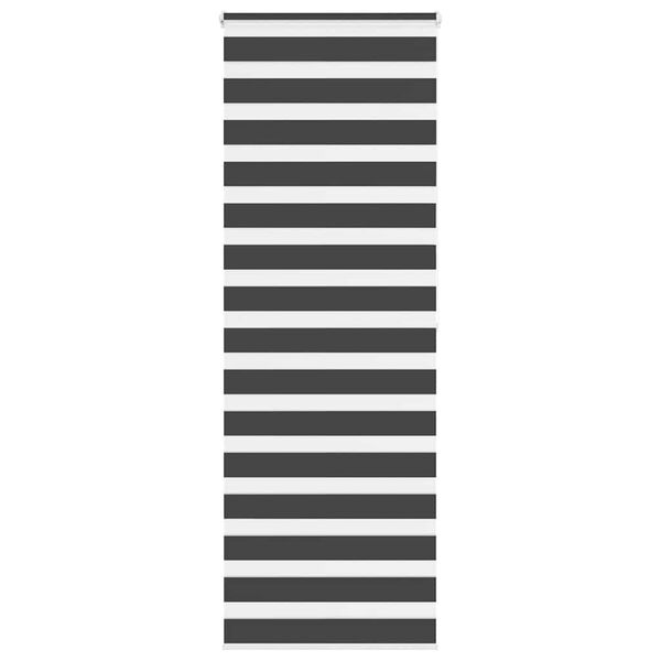 vidaXL Zebra rolgordijn 85x200 cm stofbreedte 80,9 cm zwart