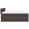 vidaXL Boxspring met matras stof donkerbruin 180x200 cm