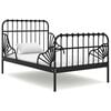 vidaXL Bedframe verlengbaar metaal zwart 80x130/200 cm