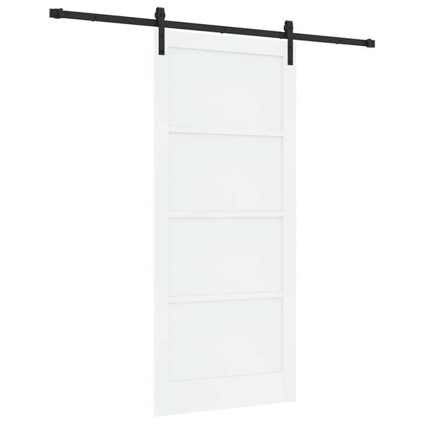 vidaXL Schuifdeur Wit 93 x 211 cm Massief grenenhout