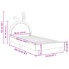 vidaXL Bedframe voor kinderen met hoofdbord Lichtgrijs 90 x 200 cm PU