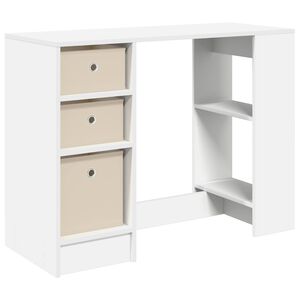 vidaXL Bureau Wit 100 x 40 x 75 cm Bewerkt hout