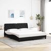 vidaXL Bedframe zonder matras stof zwart 180x200 cm