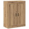 vidaXL Hoge kast 2 pcs Artisan Eiken Bewerkt hout
