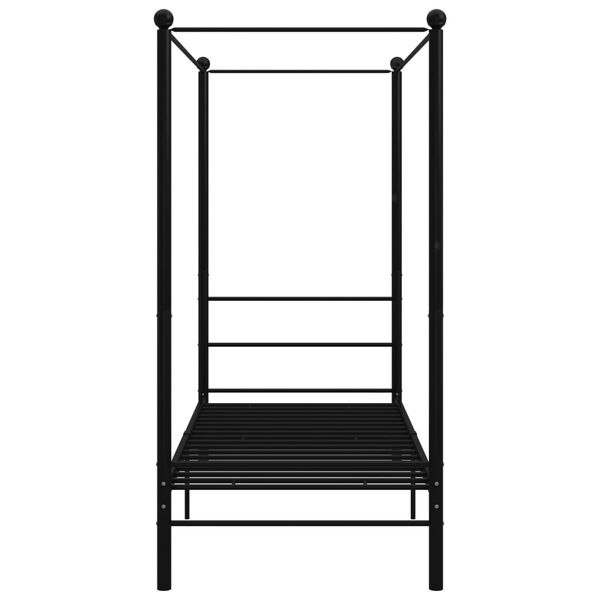 vidaXL Hemelbedframe metaal zwart 100x200 cm